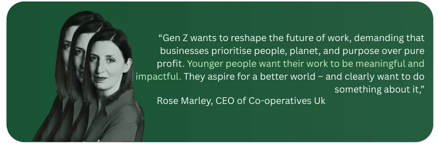 Rose Marley, CEO of Co-operatives UK on GenZ.